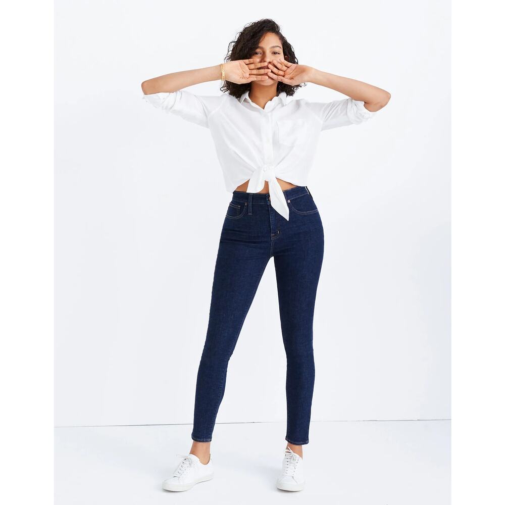Madewell Women's Skinny Jeans - Dark Blue